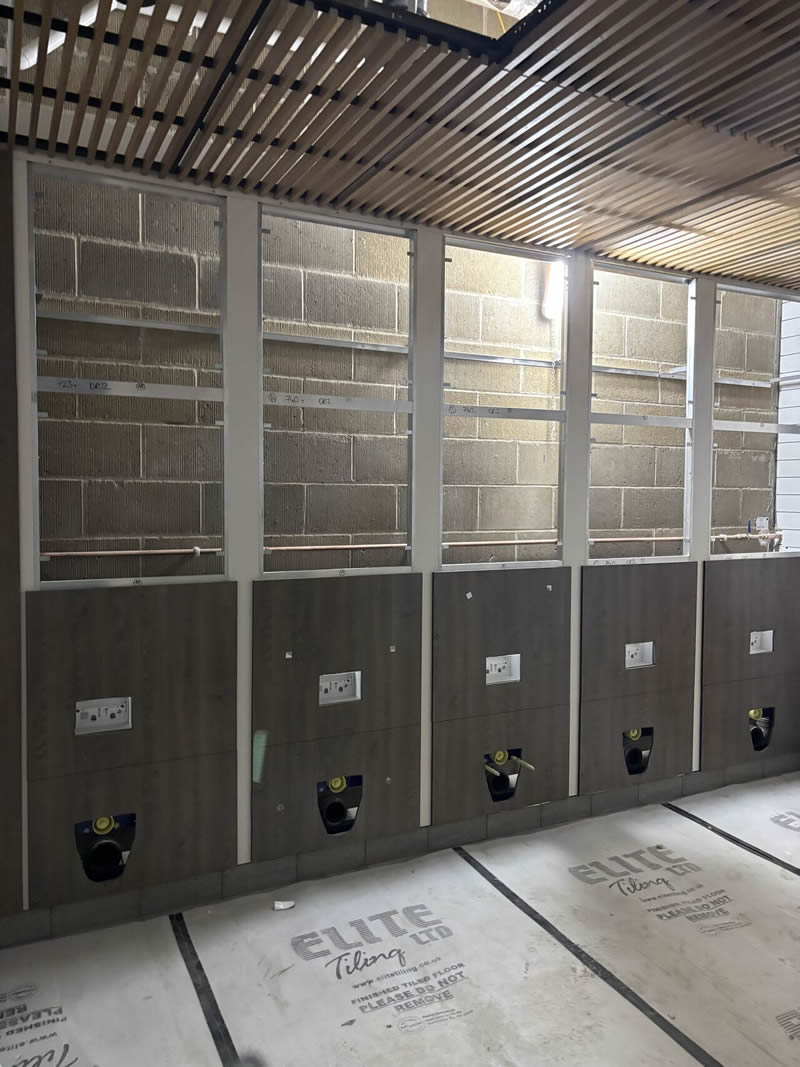 First Fix Trojan DP Bay & Vanity Installation Underway At Leighton Linslade