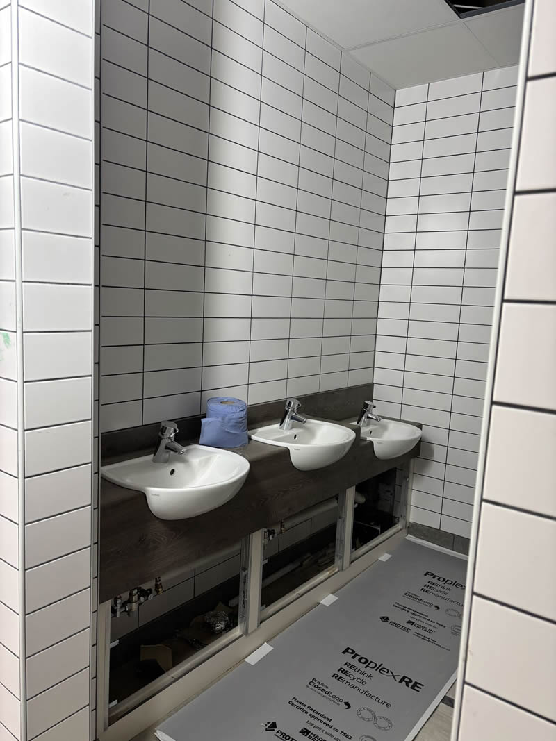 First Fix Trojan DP Bay & Vanity Installation Underway At Leighton Linslade