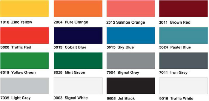 Ral Colour Chart Canada