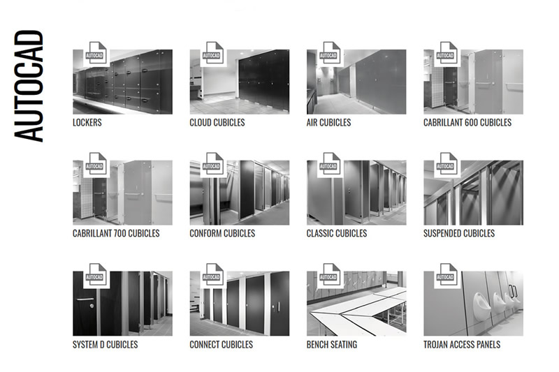 Complete Lockers & Cubicles CAD Library Available Online