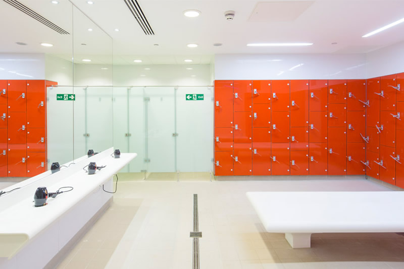 Marathon Glass Wet Area Lockers In Focus