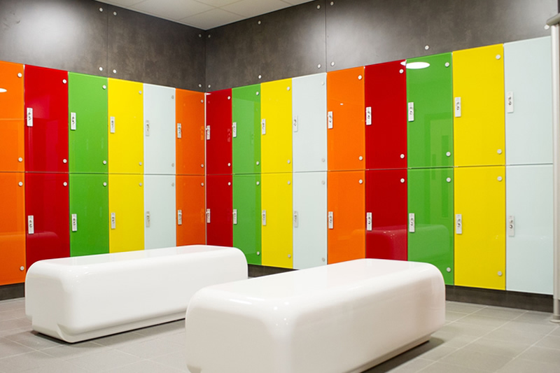 Marathon Glass Wet Area Lockers In Focus