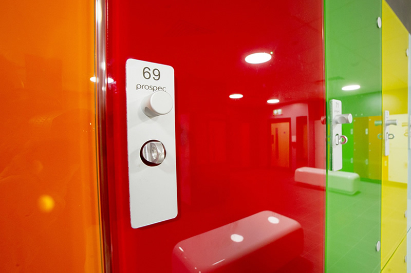 Marathon Glass Wet Area Lockers In Focus