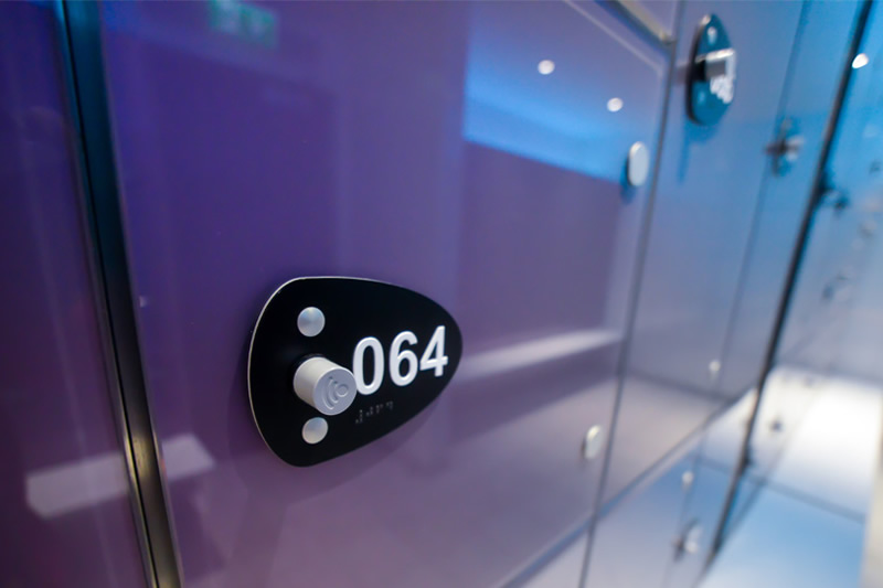 Marathon Glass Wet Area Lockers In Focus