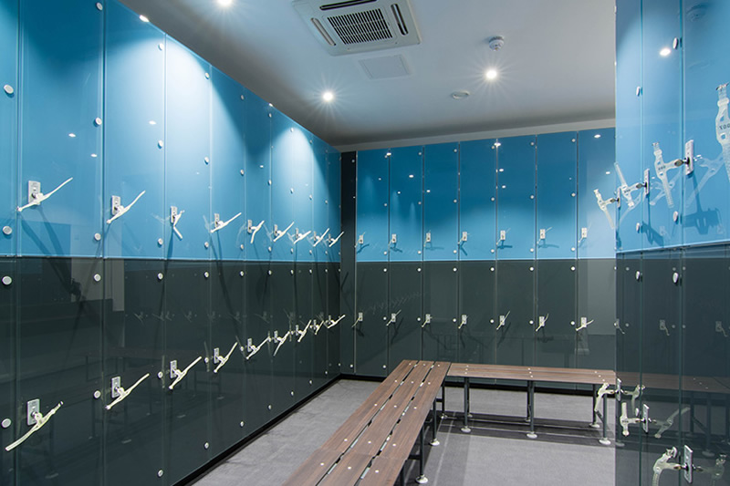 Marathon Glass Wet Area Lockers In Focus